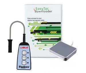 Software Scarico Cronotachigrafo Easytac + Lettore di Smart Card Orizzontale Identiv uTrust 2700R + Unità Digidown